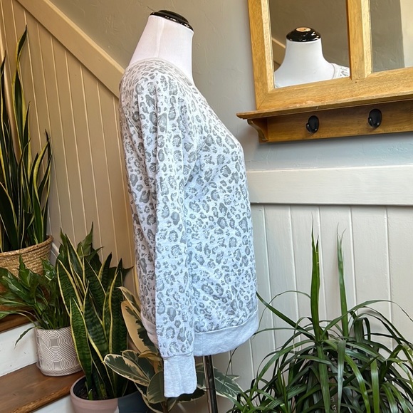 Josie Leopard Print Sweatshirt in Grey - Picture 9 of 14